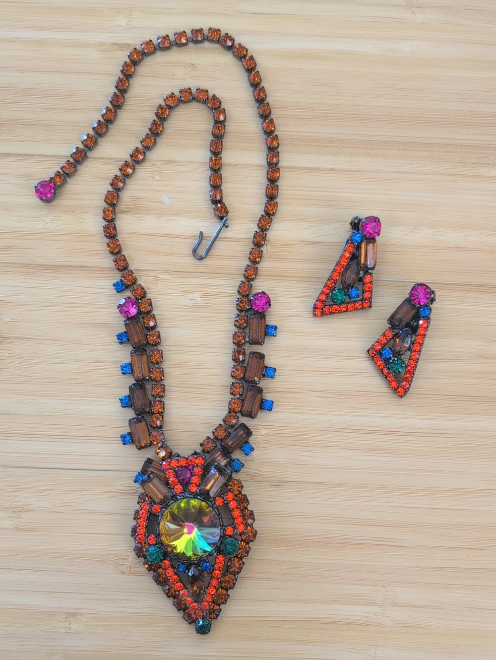 Vintage Juliana Necklace And Earrings Set